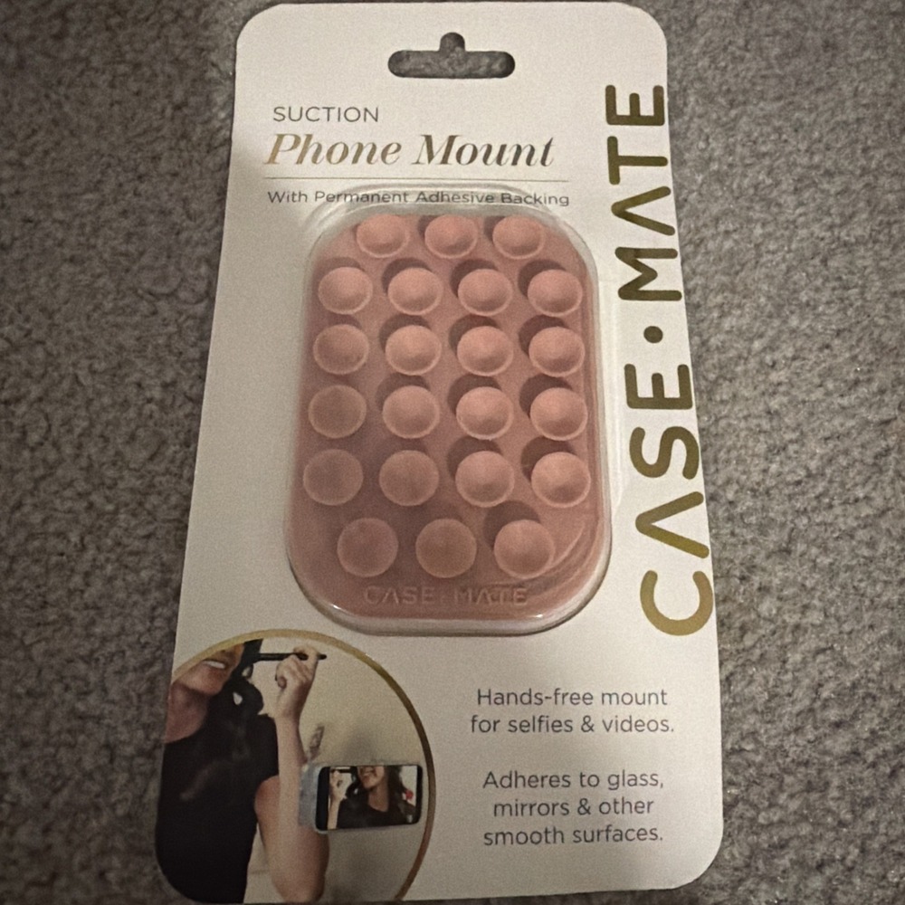 Case Mate Suction Phone Mount Hands Free Selfie Accessory Mauve CM058372-05